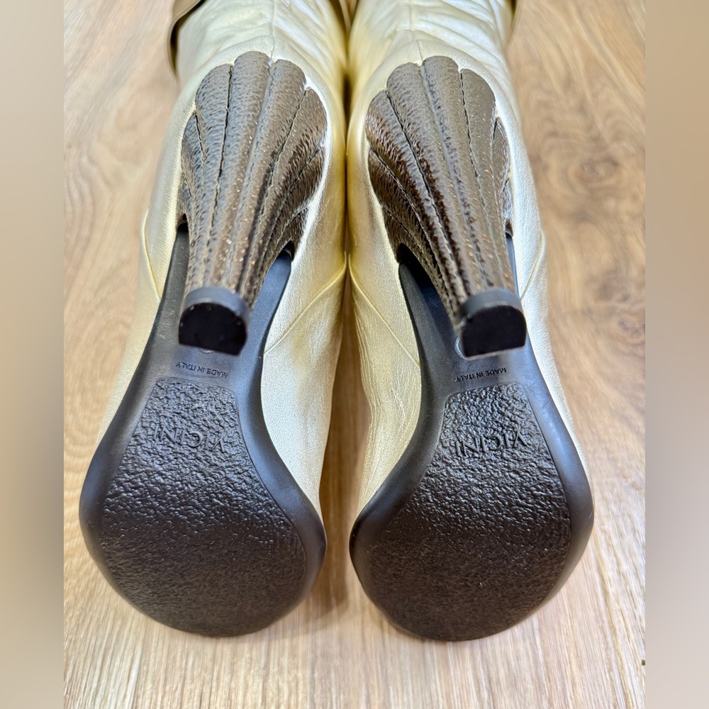 Giuseppe Zanotti Gold Metallic Over-the-Knee Boots Made in Italy - Picture 6 of 12